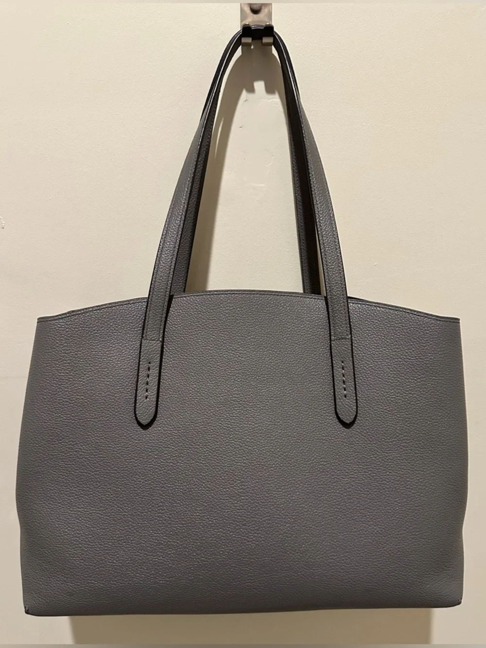Coach Gray Pebbled Leather Tote - Picture 2 of 7